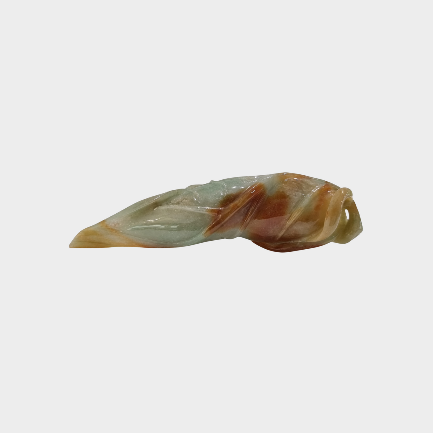 "Bug and Dried Leaf" Jadeite Jade Display