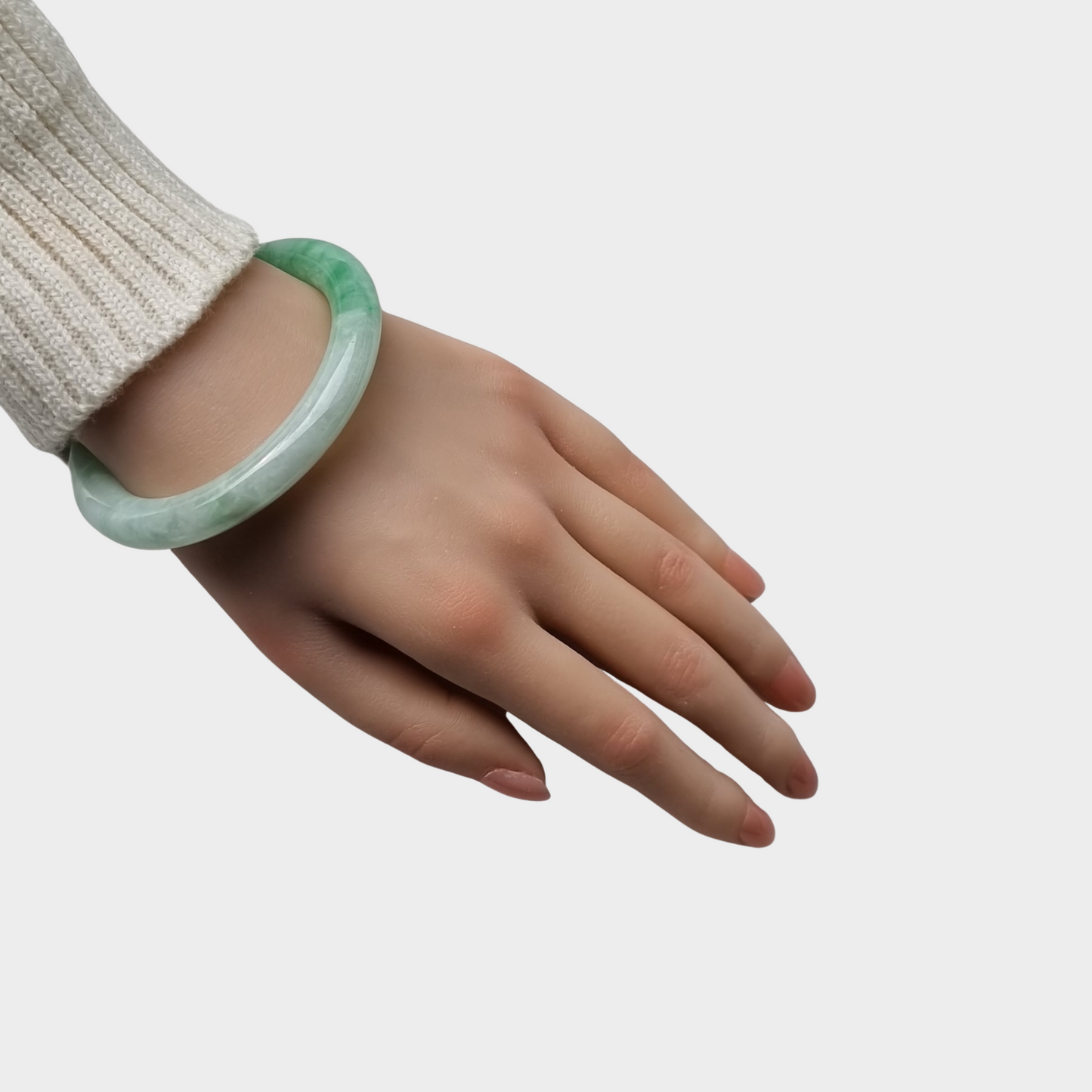 Apple Green Jadeite Jade Bangle - 57mm Round