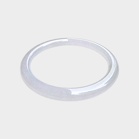 Icy Jadeite Jade Bangle - 54mm Round