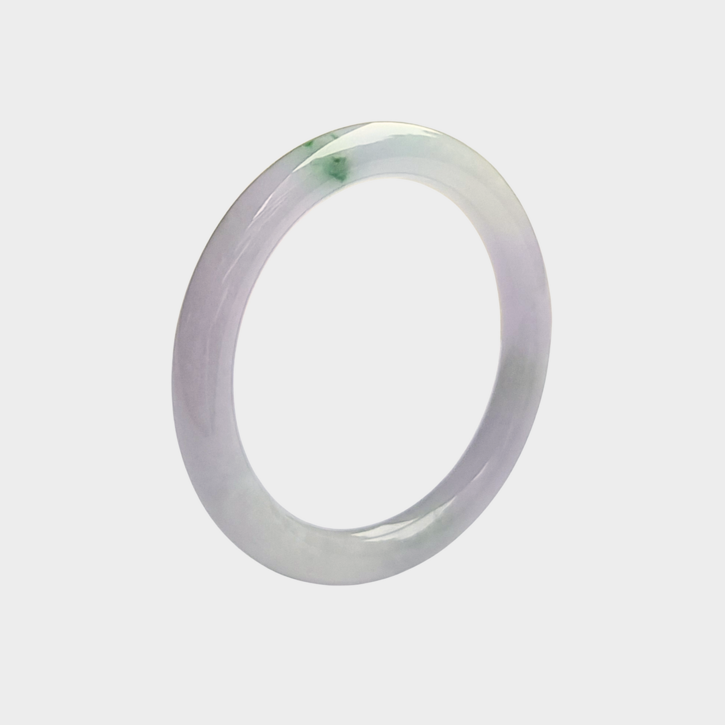 Lavender Jadeite Jade Bangle - 55mm Round