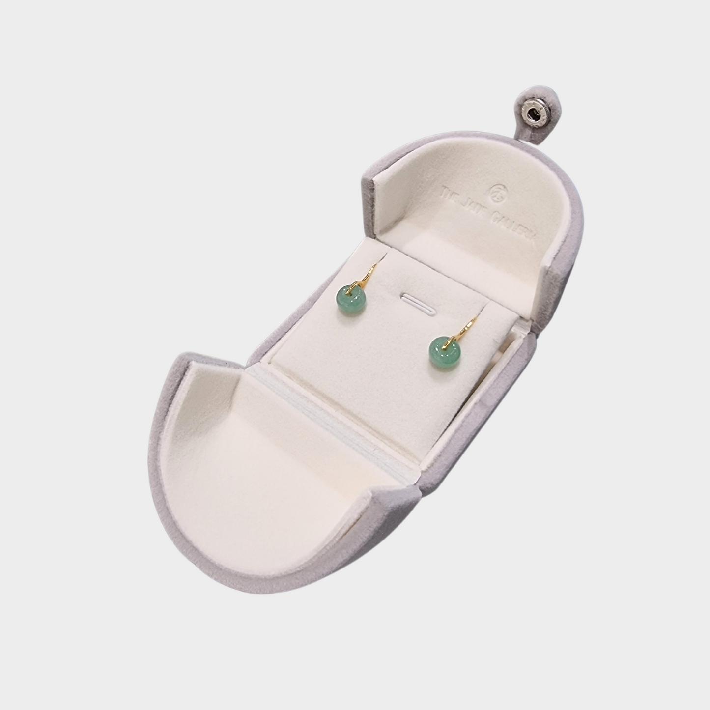 "Lucky Coins" Jadeite Jade Earrings in Yellow Gold