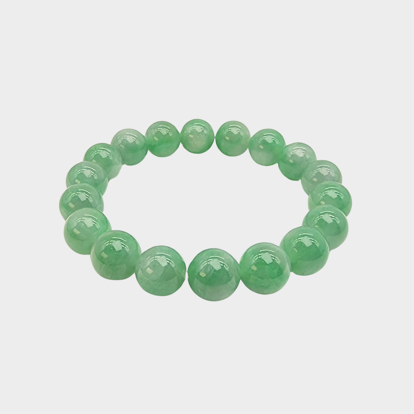Green Jadeite Jade Beads Bracelet