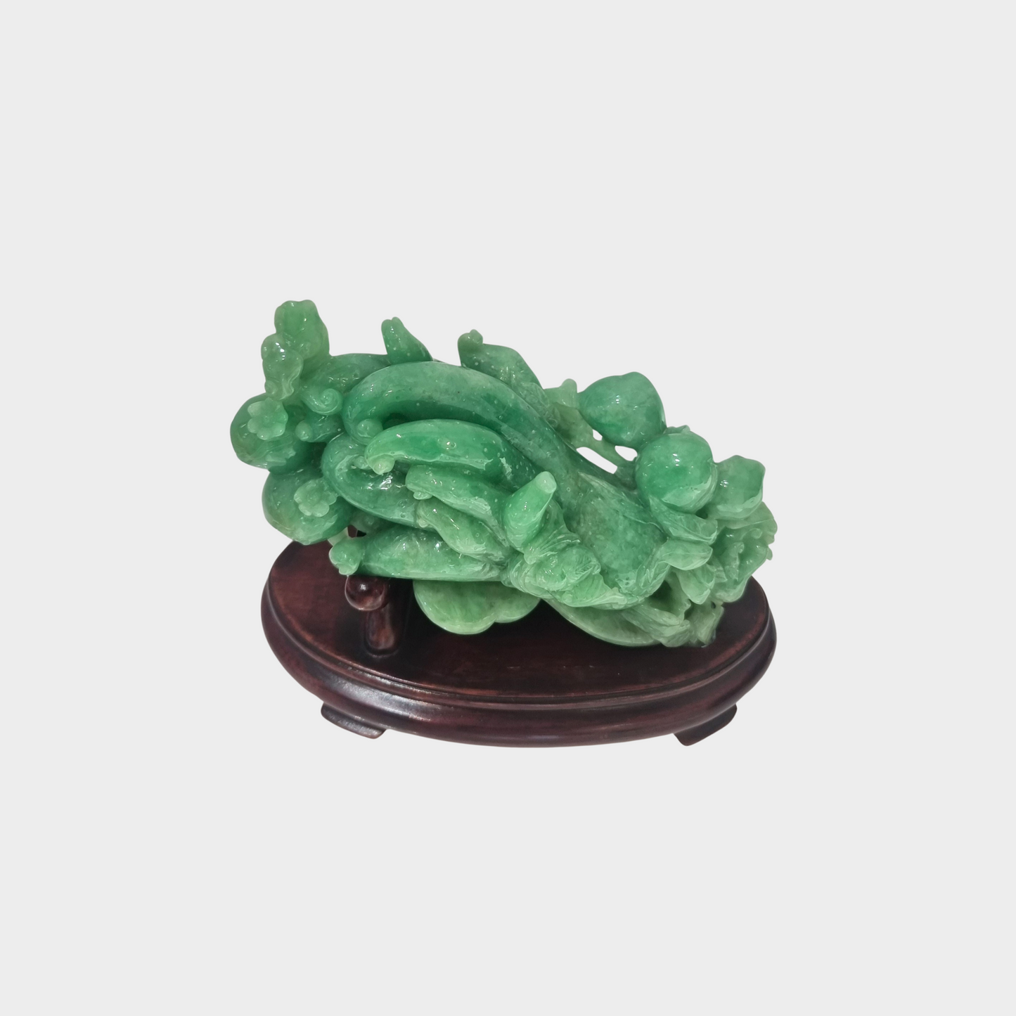 The "Buddha's Hand" Citron Fruit Jadeite Jade Display