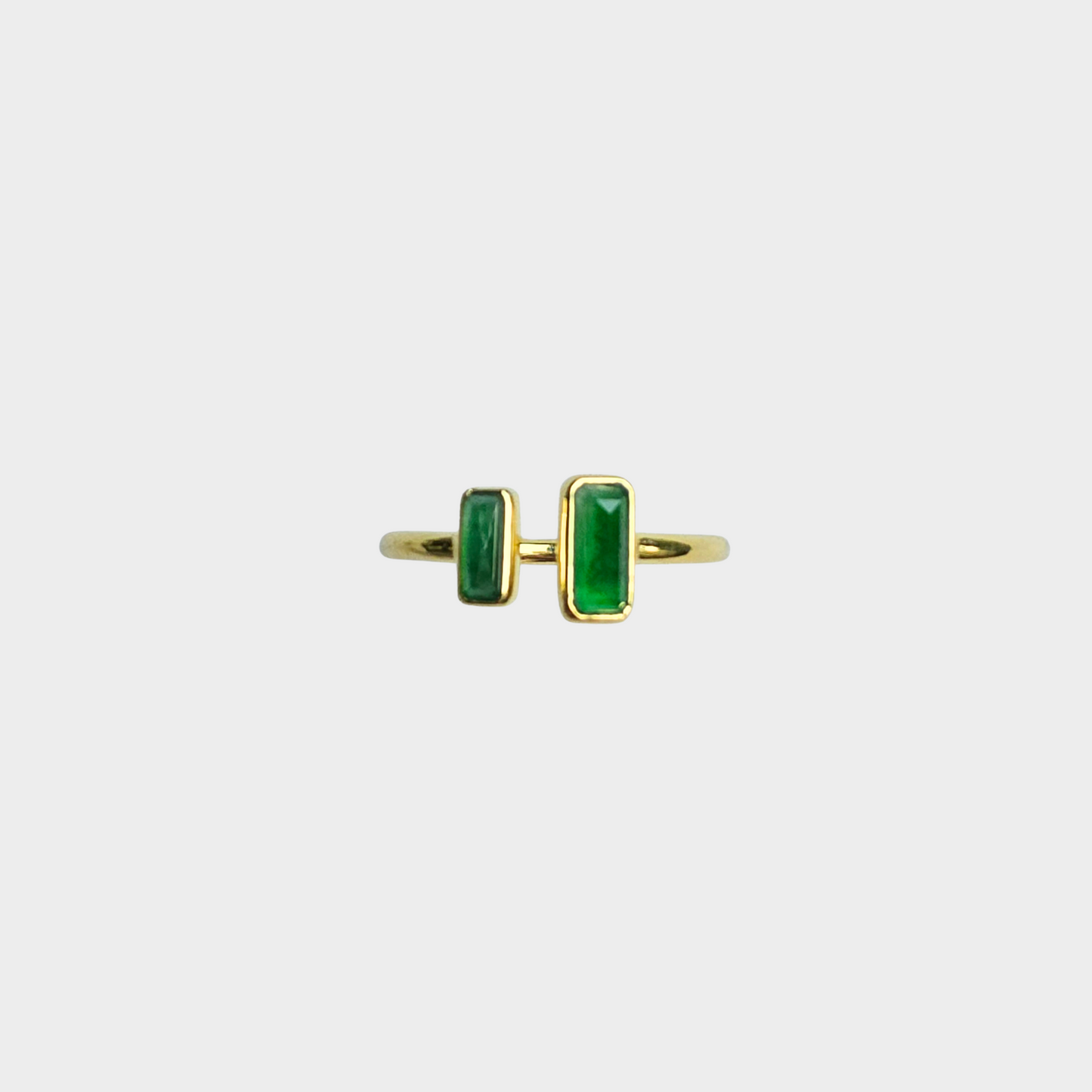 Jadeite Jade Ring in White Gold