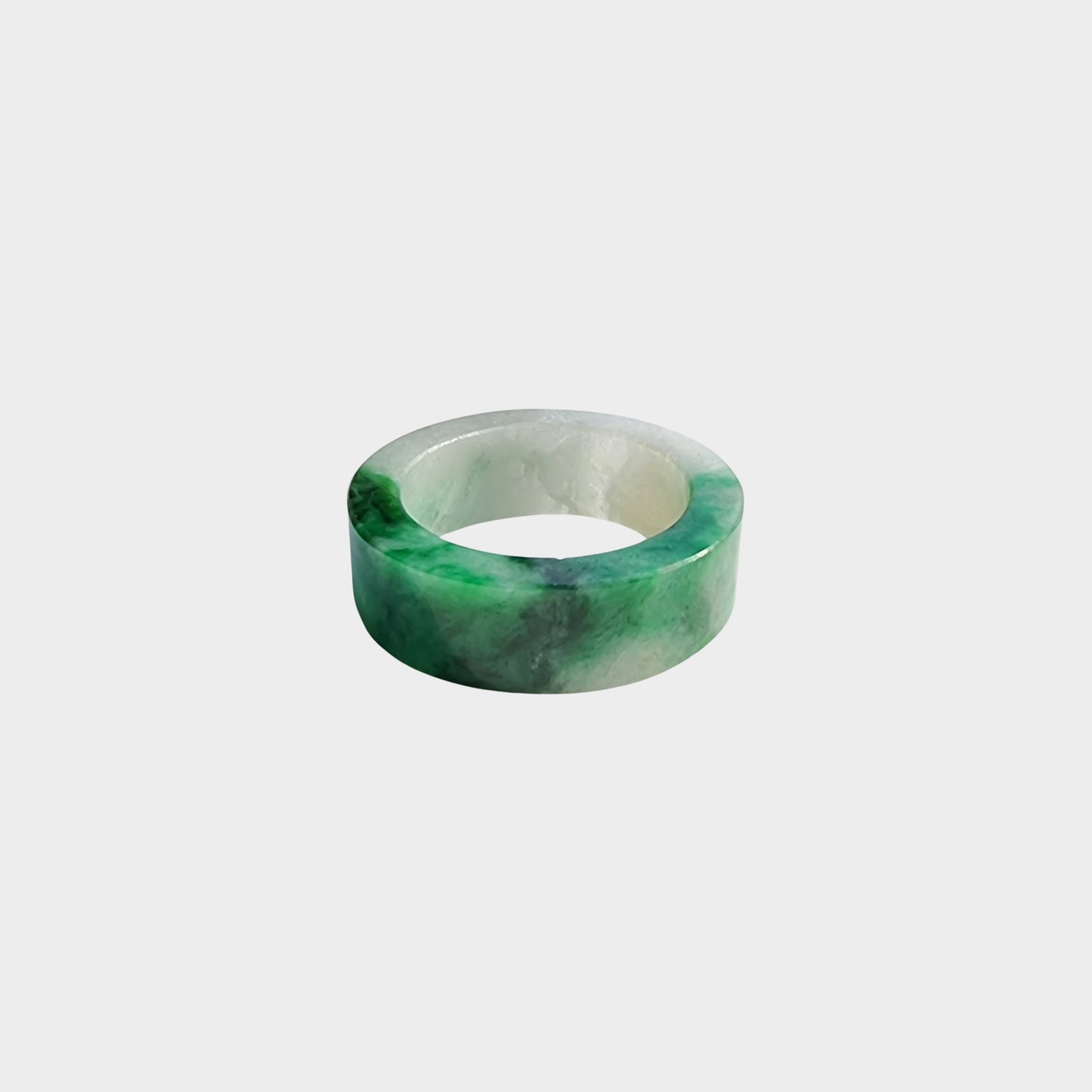 Green Jadeite Jade Abacus Ring