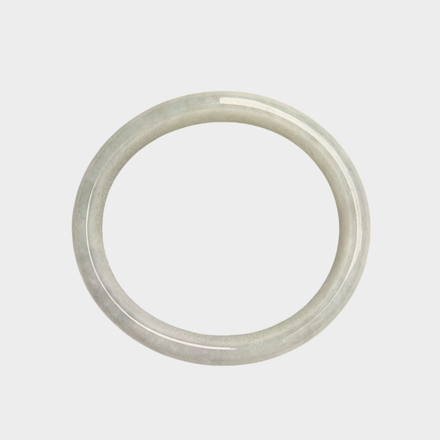 Icy Jadeite Jade Bangle - 53mm Oval