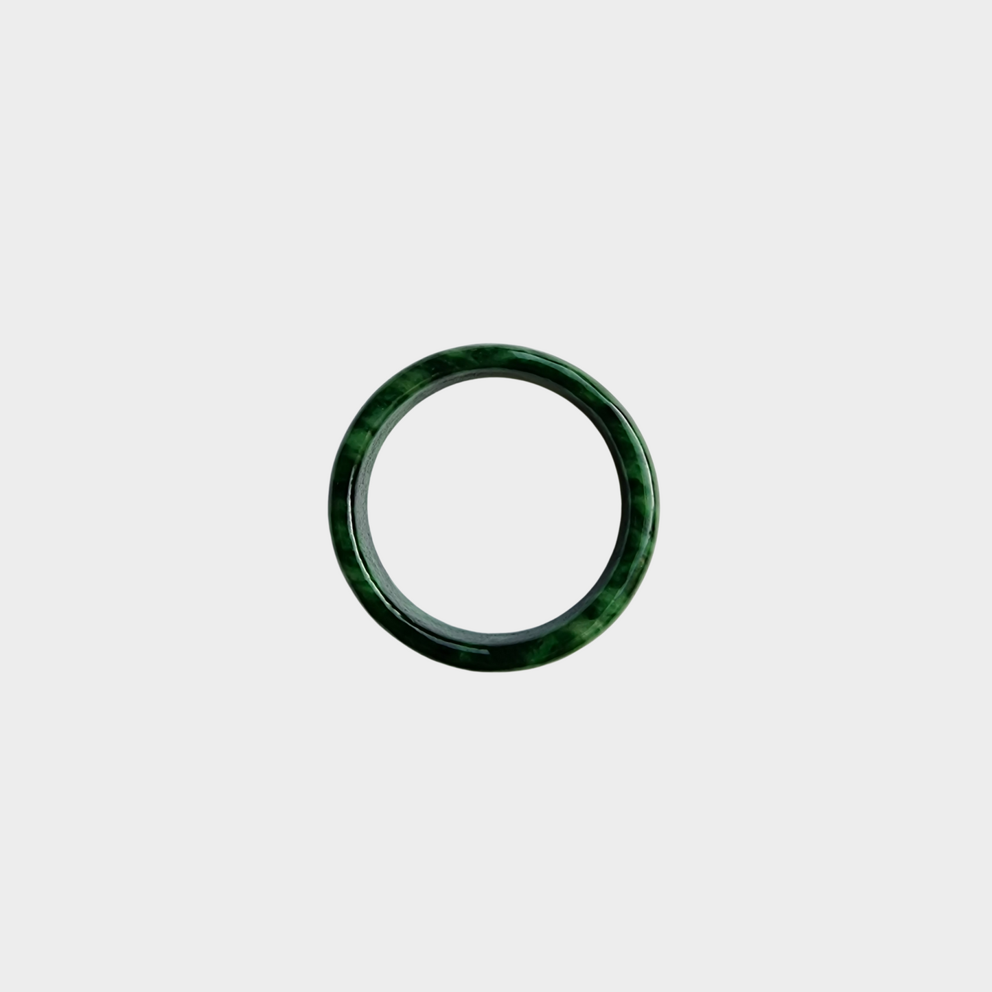 Flower Green Jadeite Jade Abacus Ring