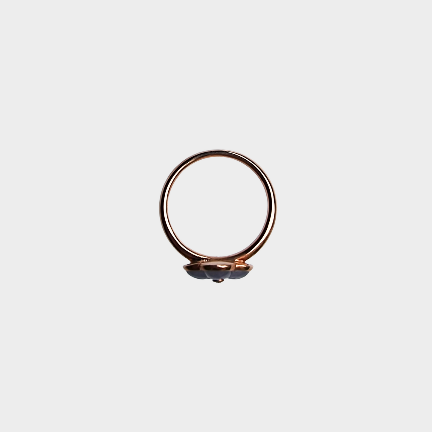 Lavender "Peach Blossom" Jadeite Jade Ring in Rose Gold with Diamond