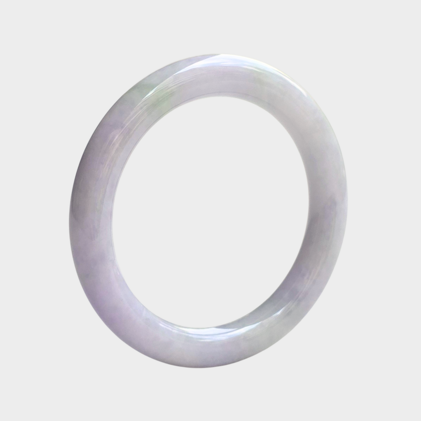 Lavender Jadeite Jade Bangle - 63mm Round