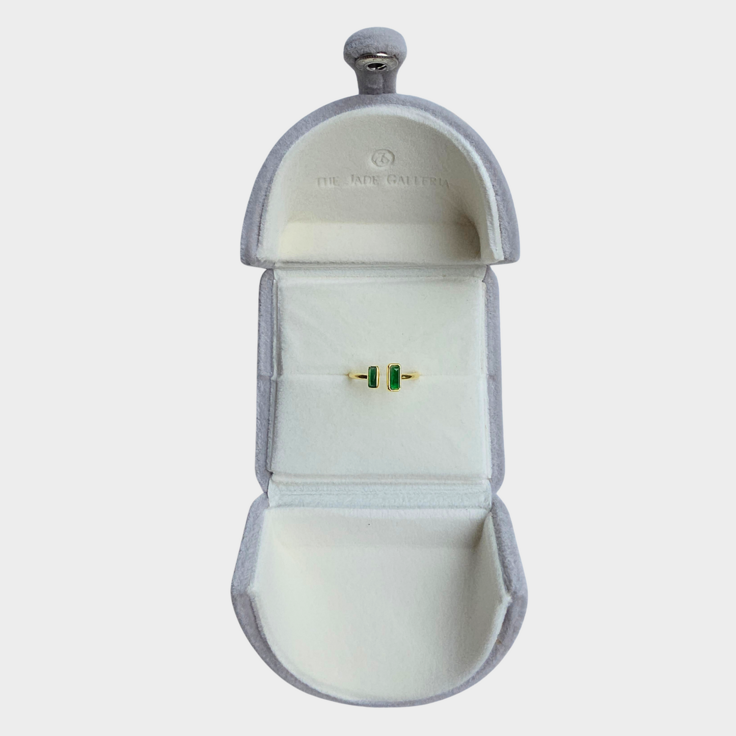 Jadeite Jade Ring in White Gold
