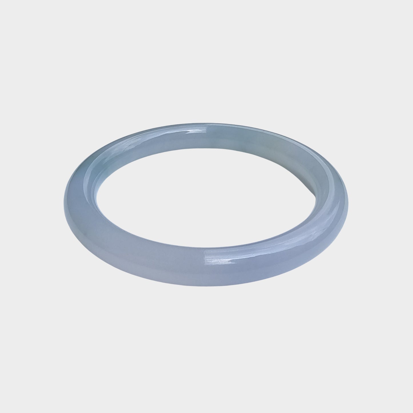 Icy Jadeite Jade Bangle - 56mm Round