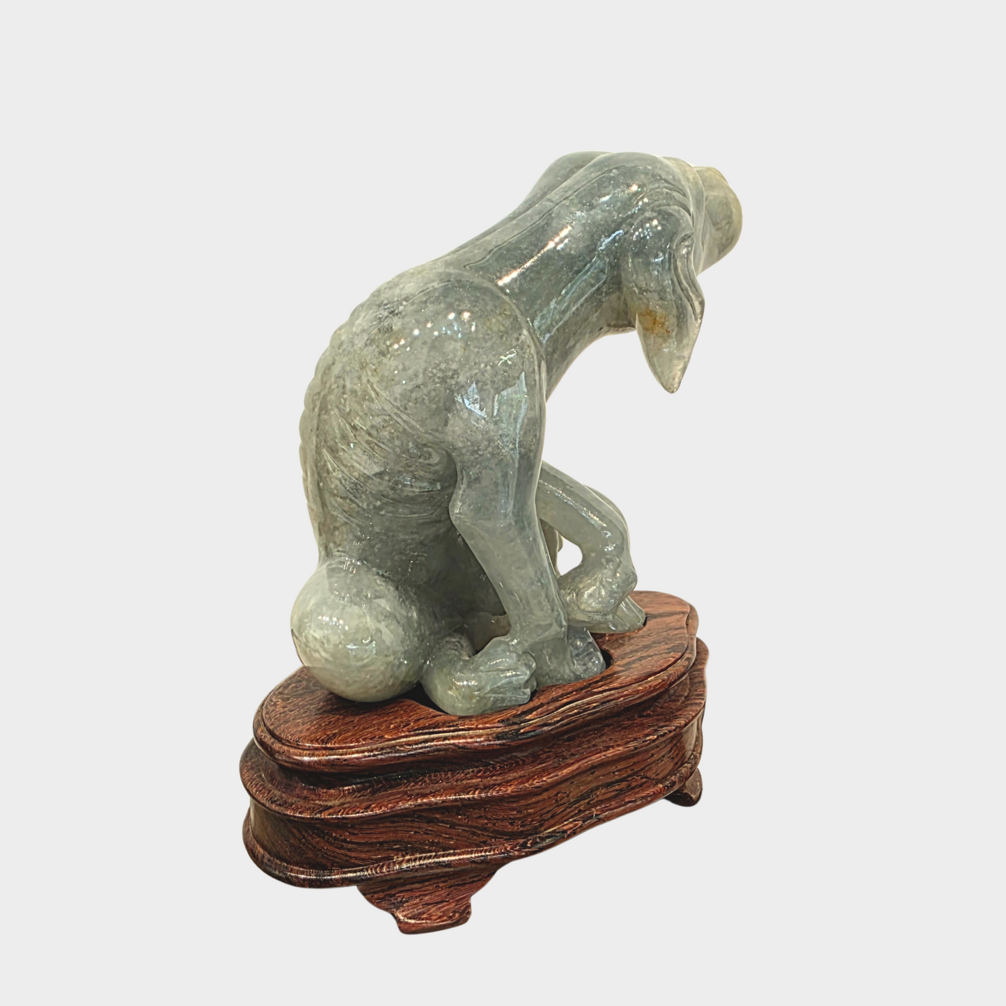 "The Starving Dog" Jadeite Jade Display