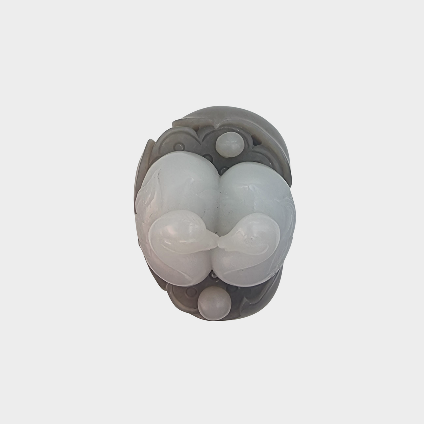 "Mandarin Ducks" Nephrite Jade Display