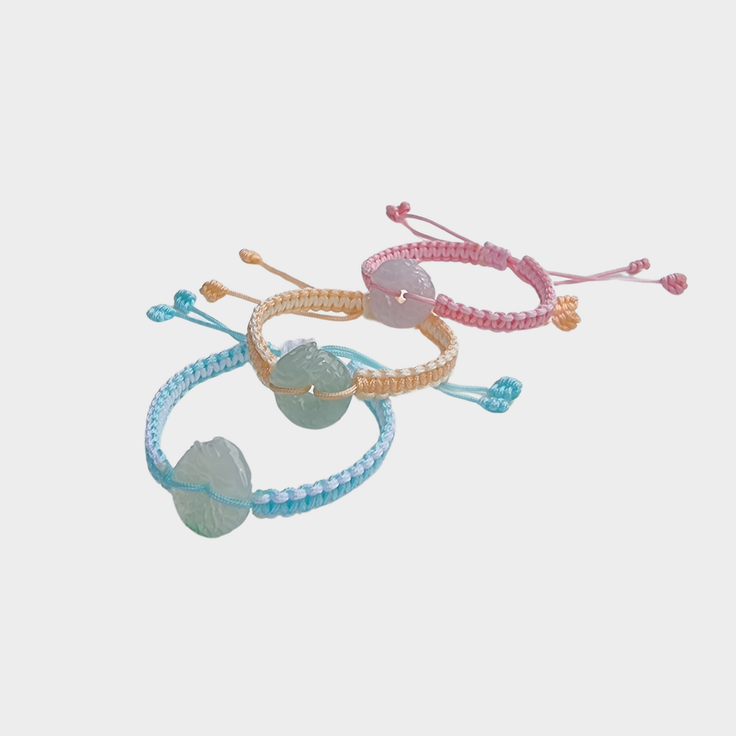 Jadeite Jade Dragon Bracelet in Chinese Knots