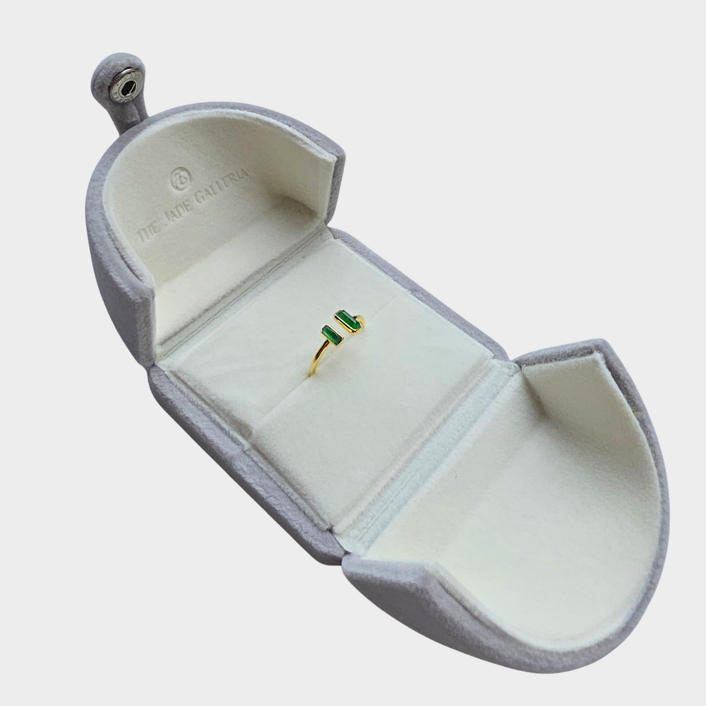 Jadeite Jade Ring in White Gold