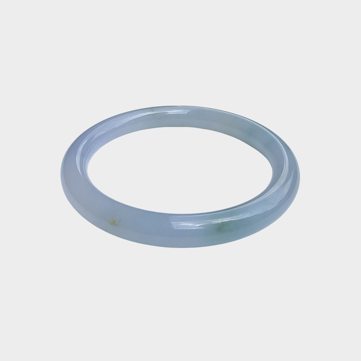 Icy Jadeite Jade Bangle - 56mm Round