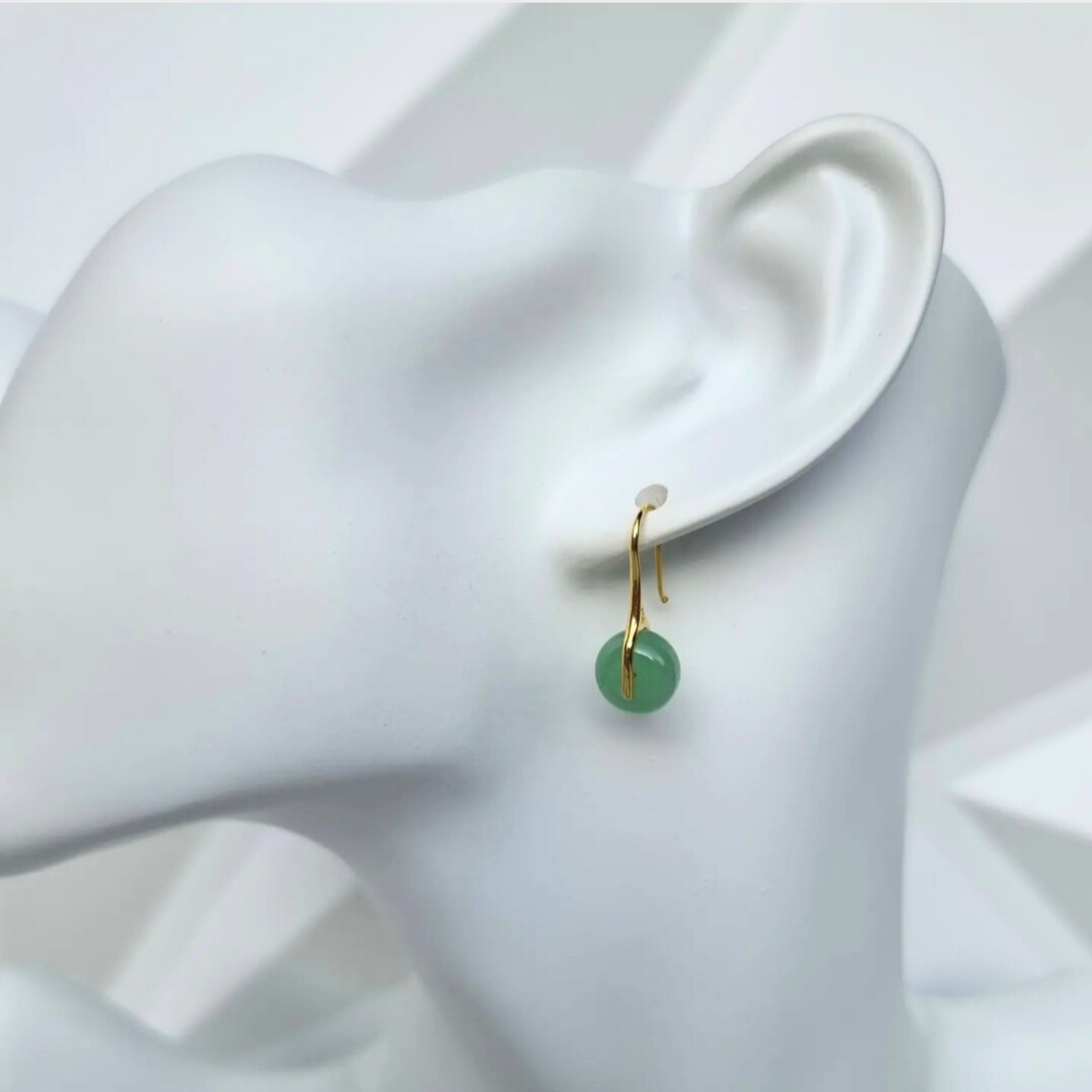 "Lucky Coins" Jadeite Jade Earrings in Yellow Gold