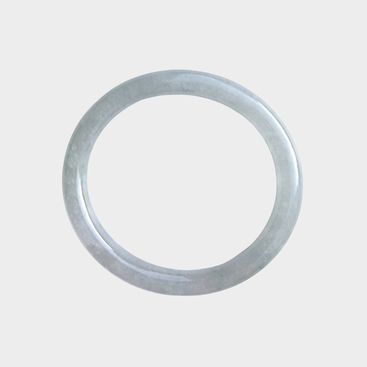 Icy Jadeite Jade Bangle - 51mm Oval