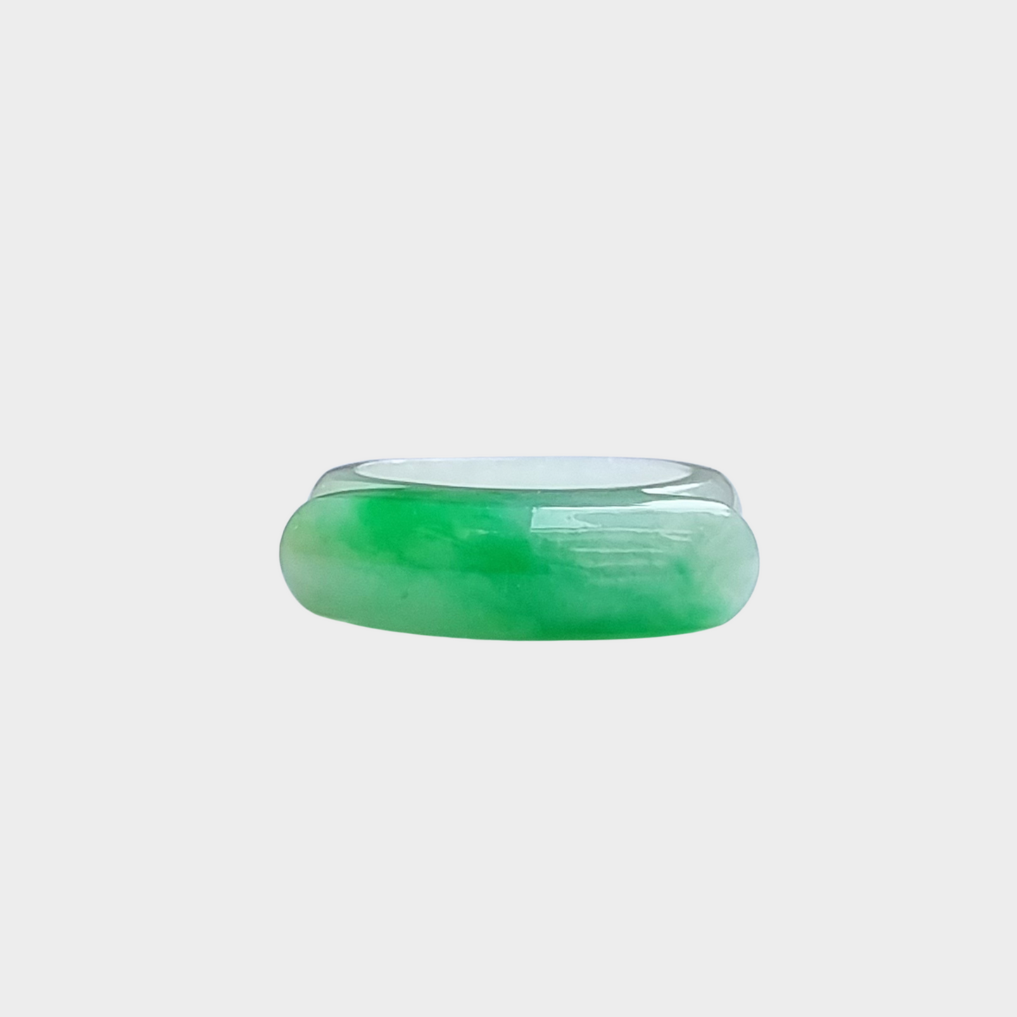 Apple Green Jadeite Jade Saddle Ring