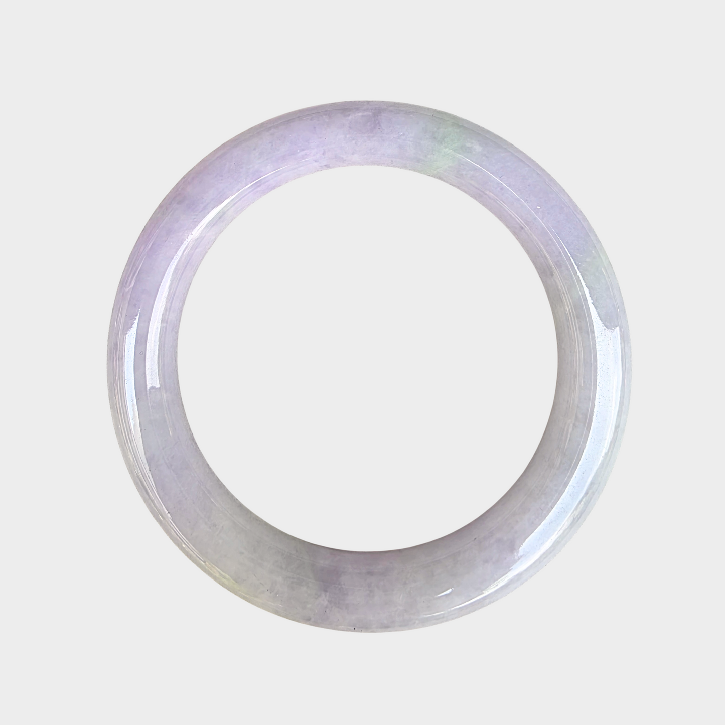 Lavender Jadeite Jade Bangle - 63mm Round