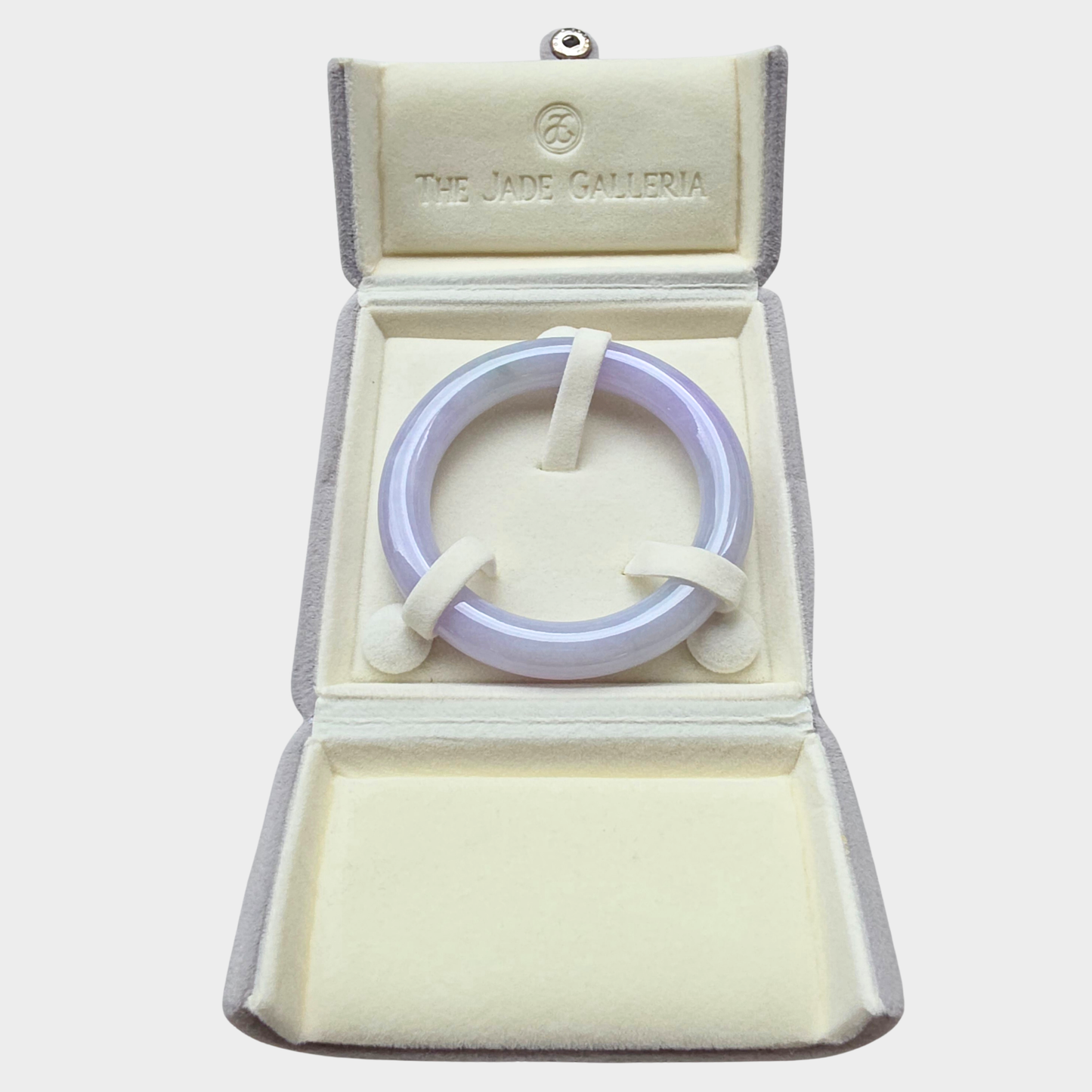 Lavender Jadeite Jade Bangle - 55mm Round