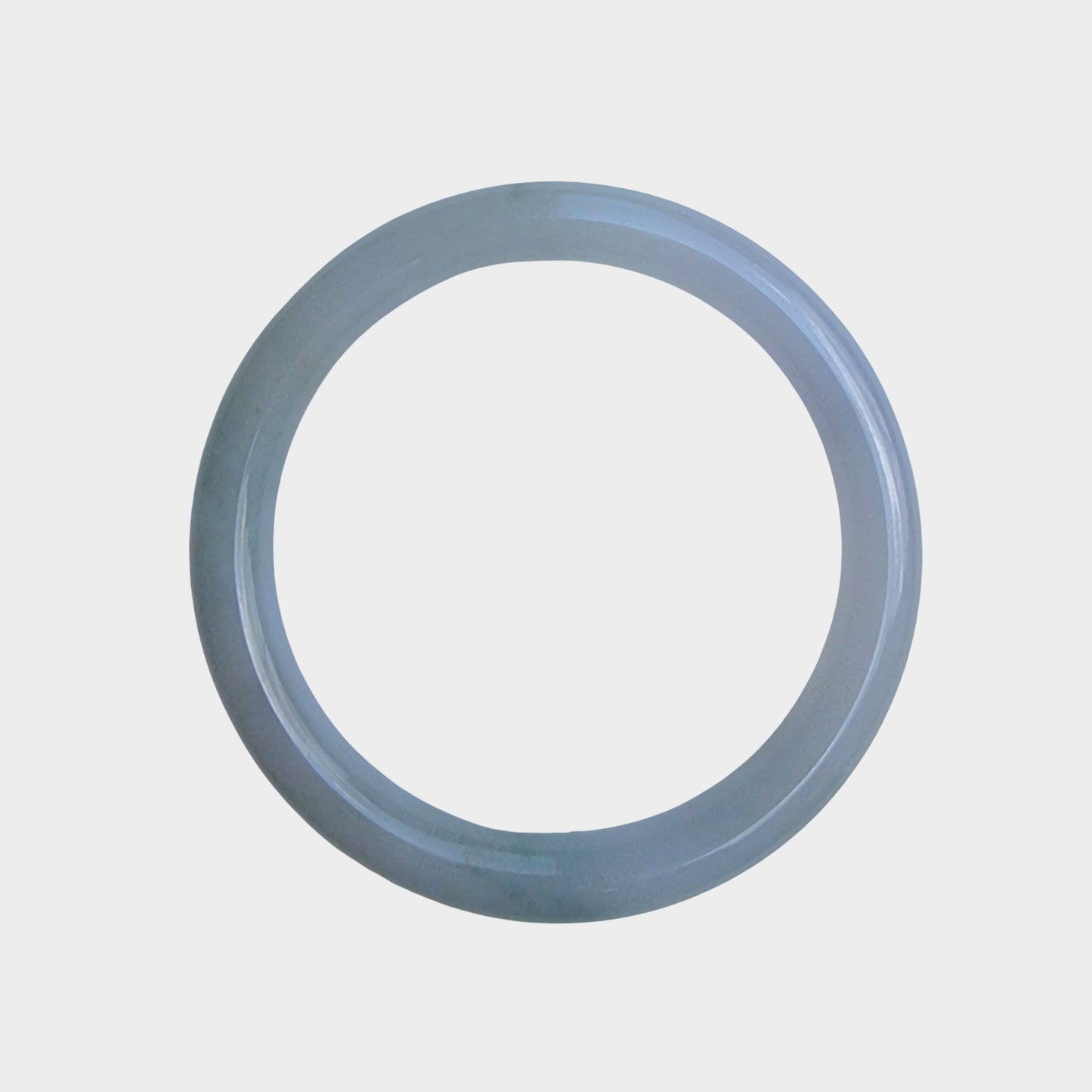 Icy Jadeite Jade Bangle - 56mm Round
