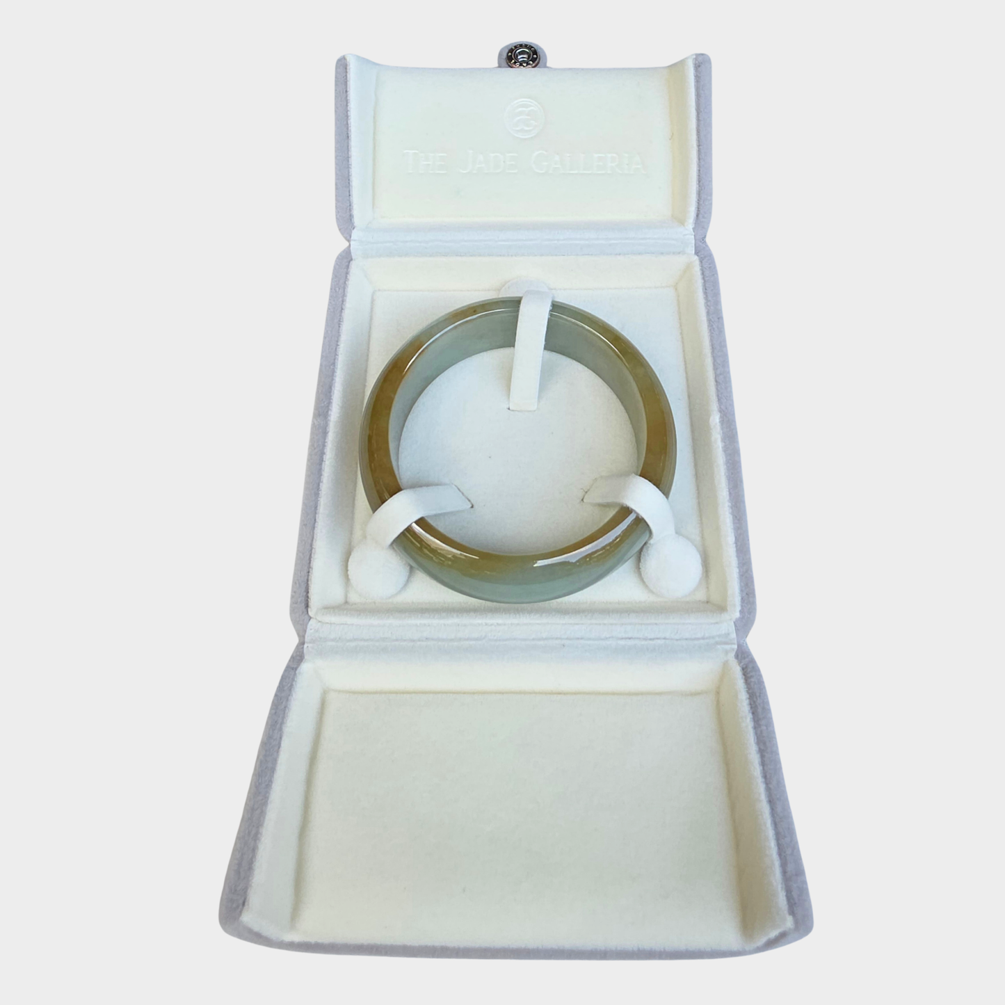 Yellow Jadeite Jade Bangle - 57mm Half Round