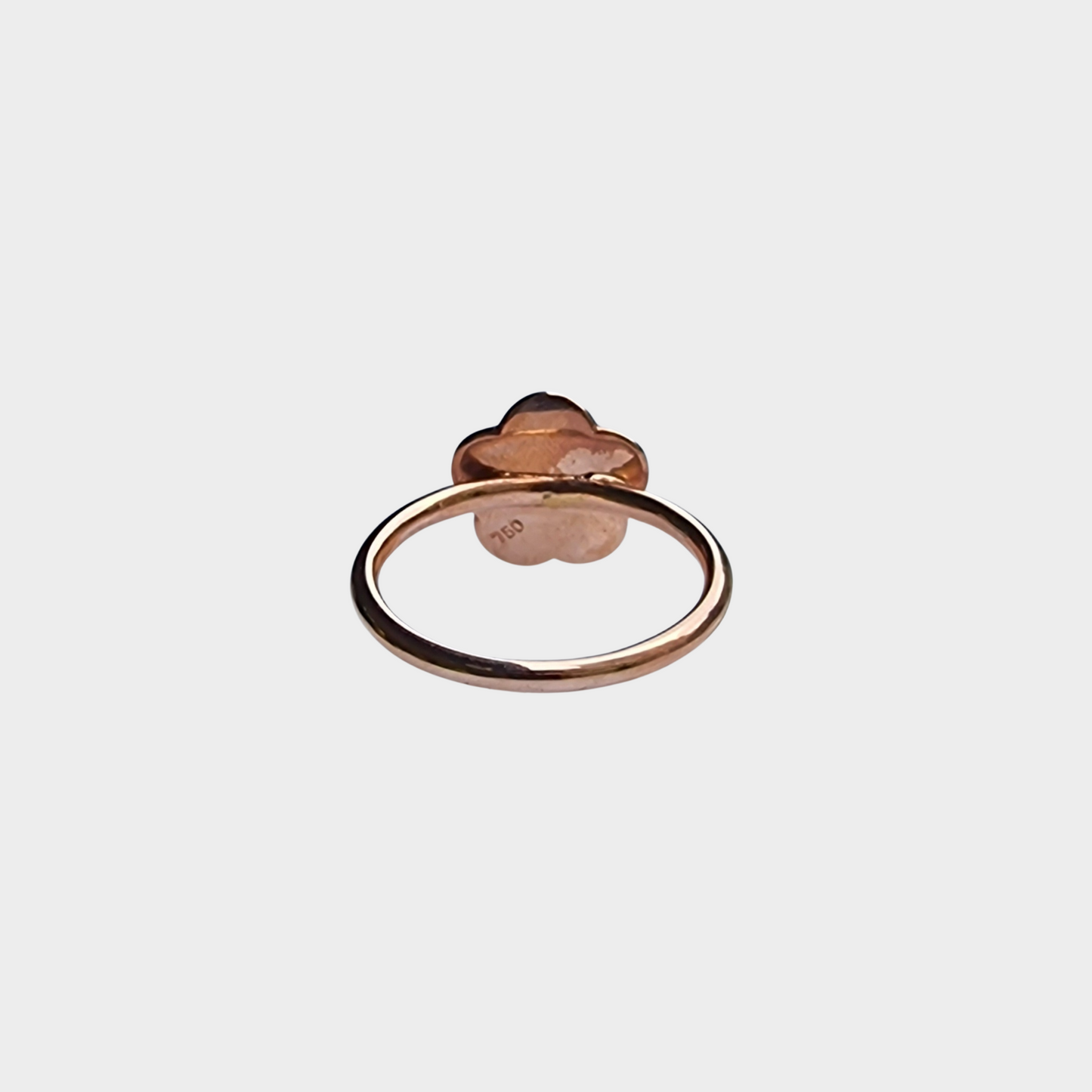 Lavender "Peach Blossom" Jadeite Jade Ring in Rose Gold with Diamond