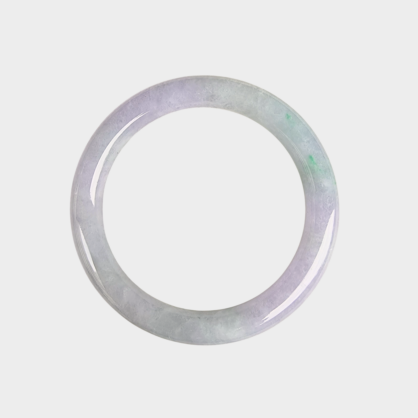 Lavender Jadeite Jade Bangle - 55mm Round