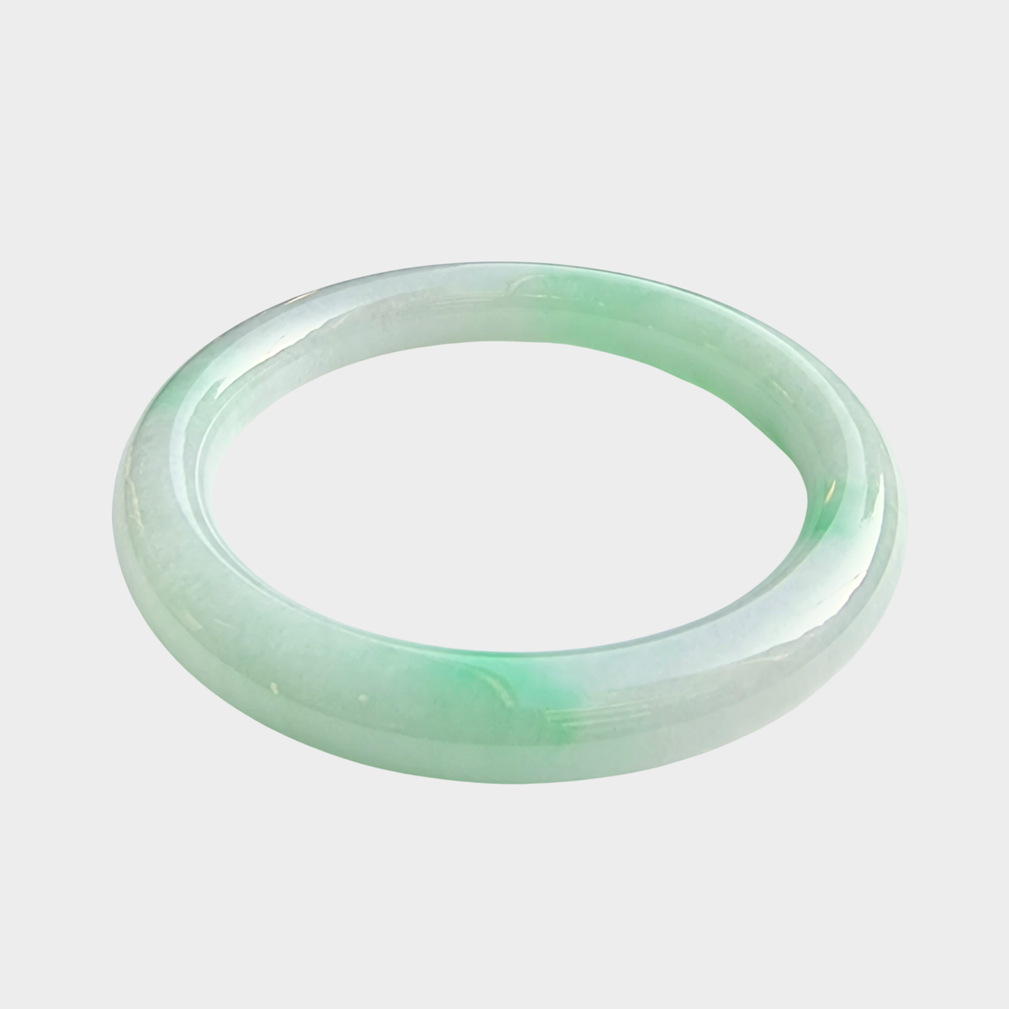 Apple Green Jadeite Jade Bangle - 57mm Round
