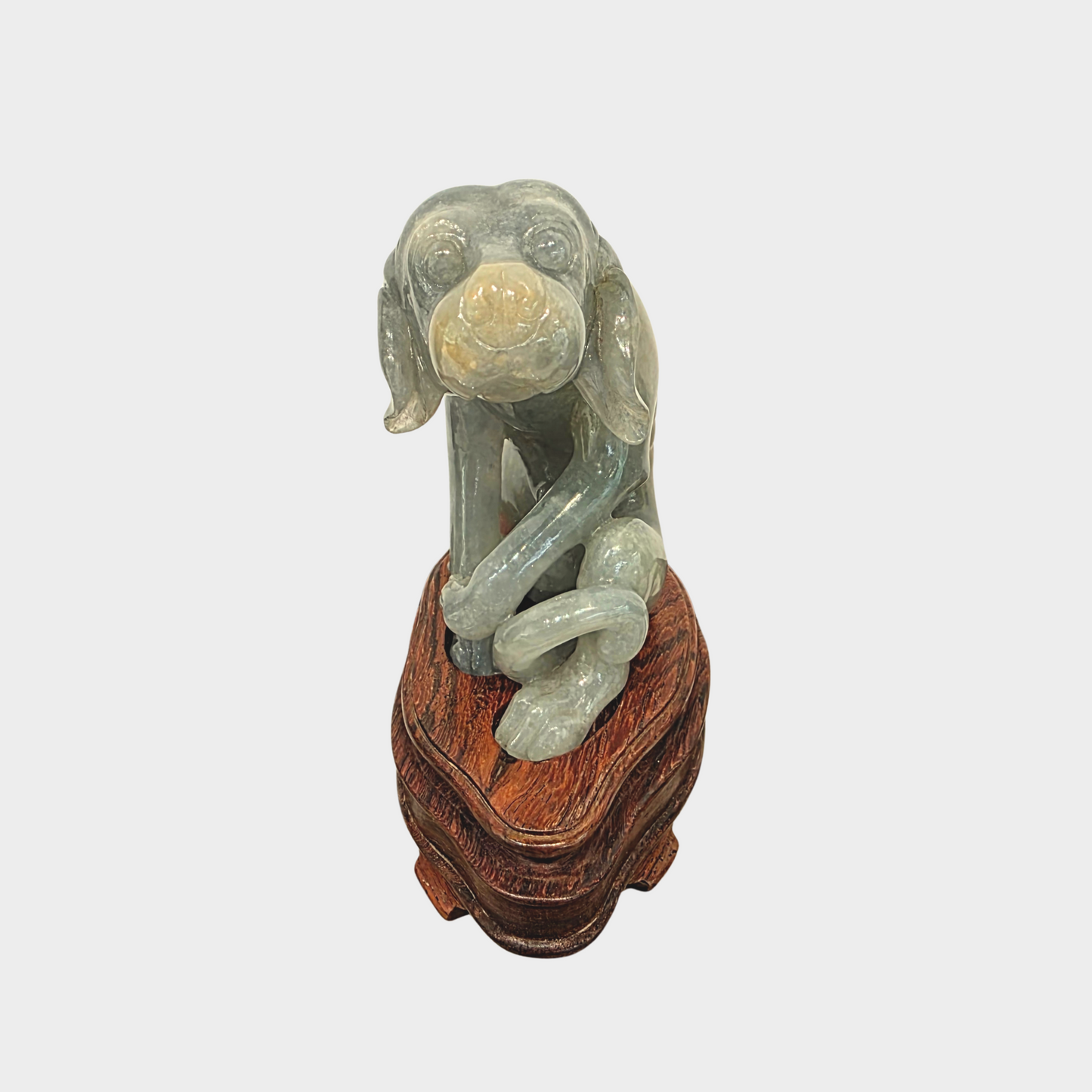 "The Starving Dog" Jadeite Jade Display