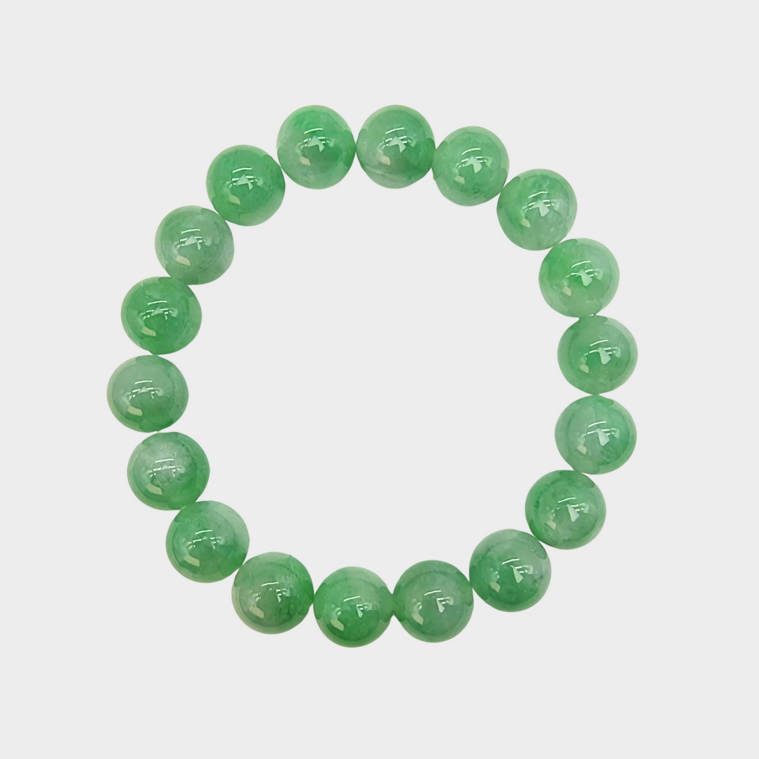 Green Jadeite Jade Beads Bracelet