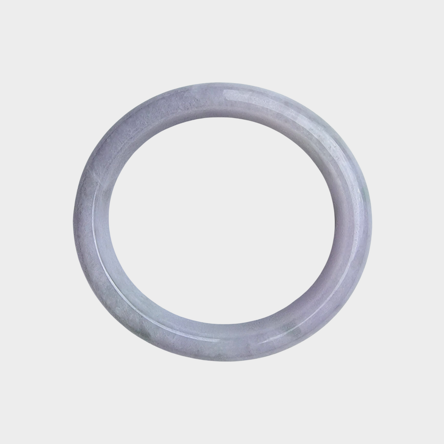 Lavender Jadeite Jade Bangle - 55mm Oval