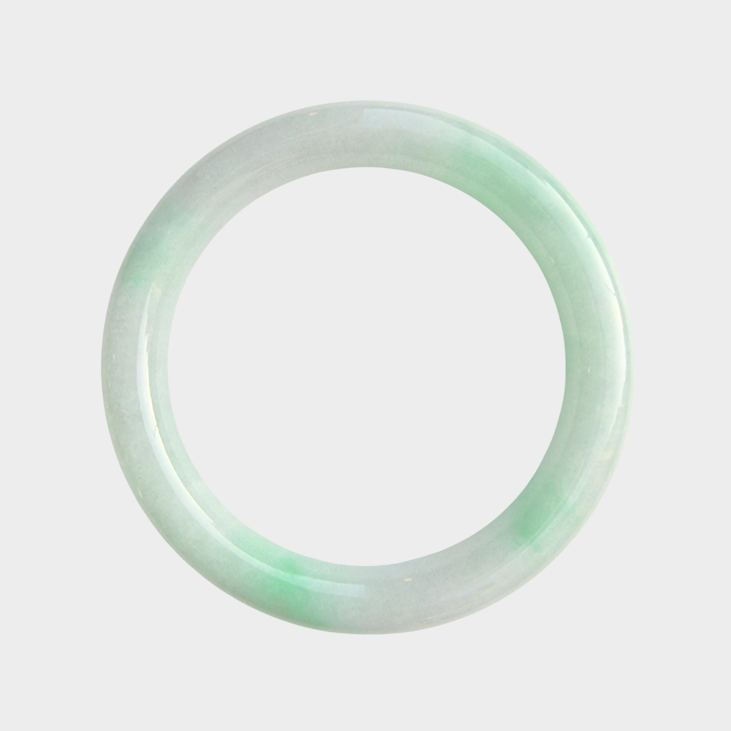 Apple Green Jadeite Jade Bangle - 57mm Round