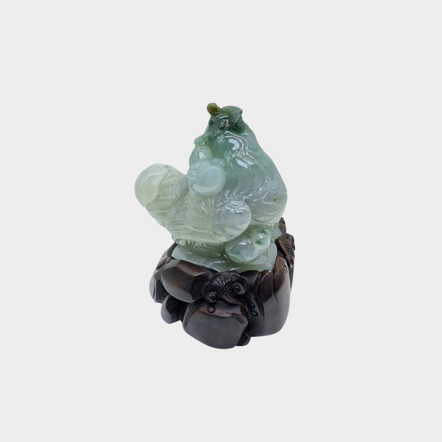 "Hen & Chicks" Jadeite Jade Display
