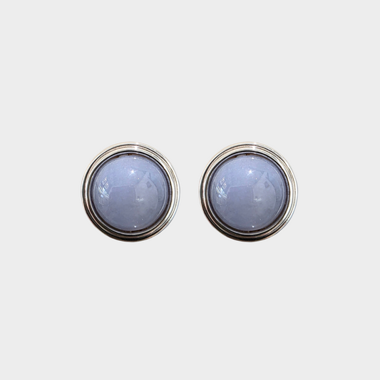 Lavender Jadeite Jade Cufflinks in White Gold