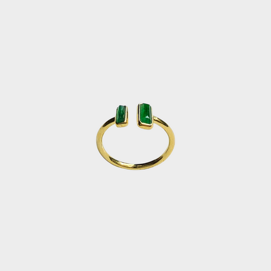 Jadeite Jade Ring in White Gold