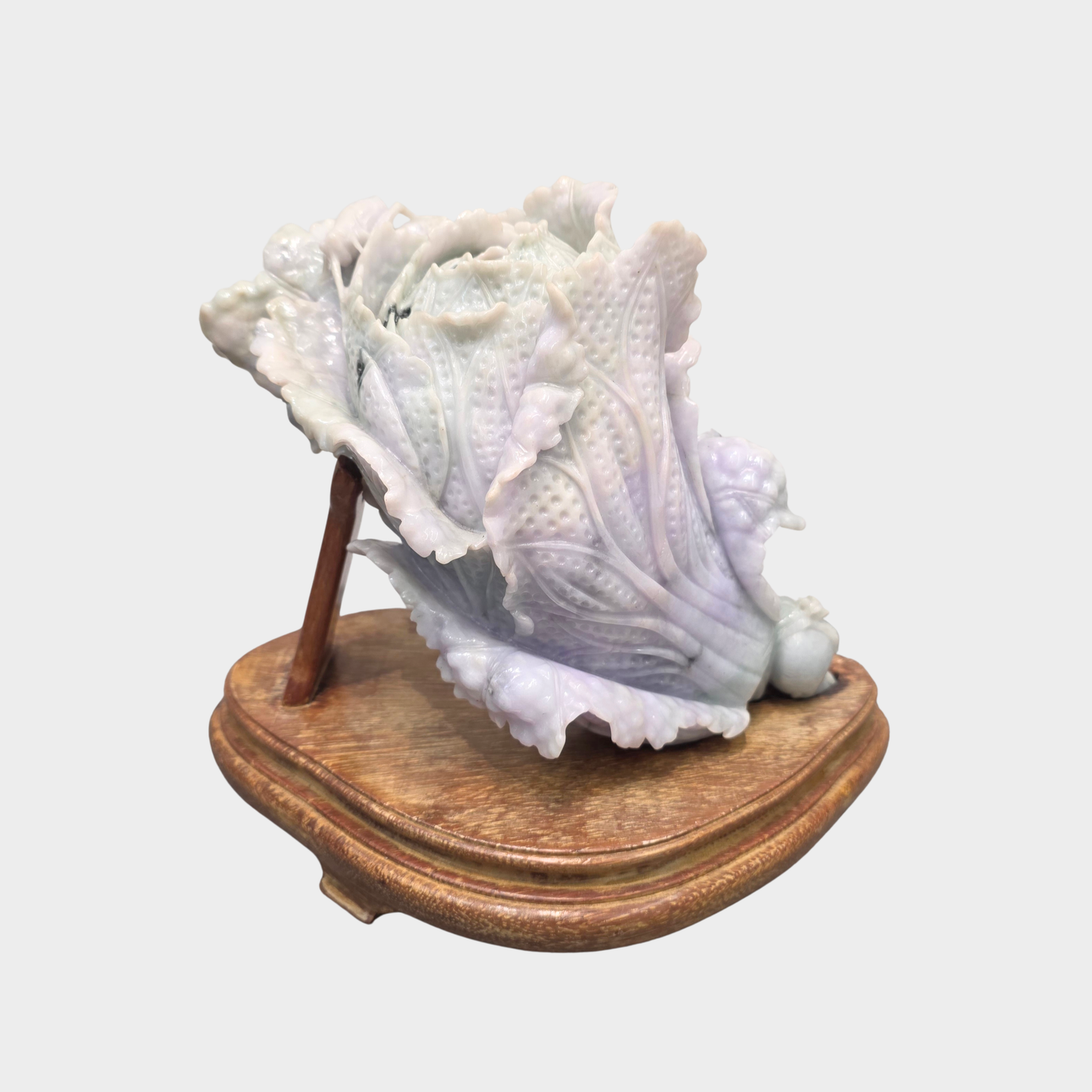 The Auspicious "Fa Cai" Prosperity Lettuce Jadeite Jade Display