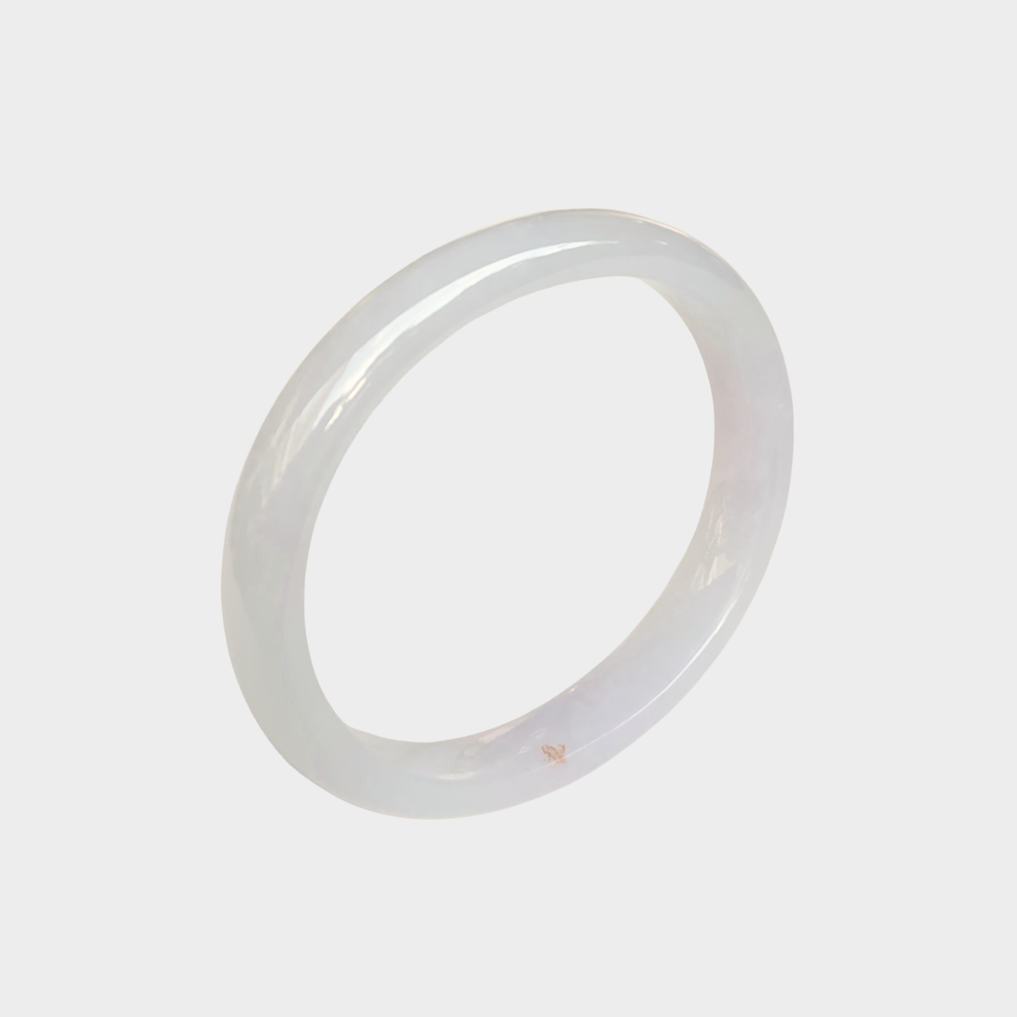 Icy Jadeite Jade Bangle - 55mm Oval