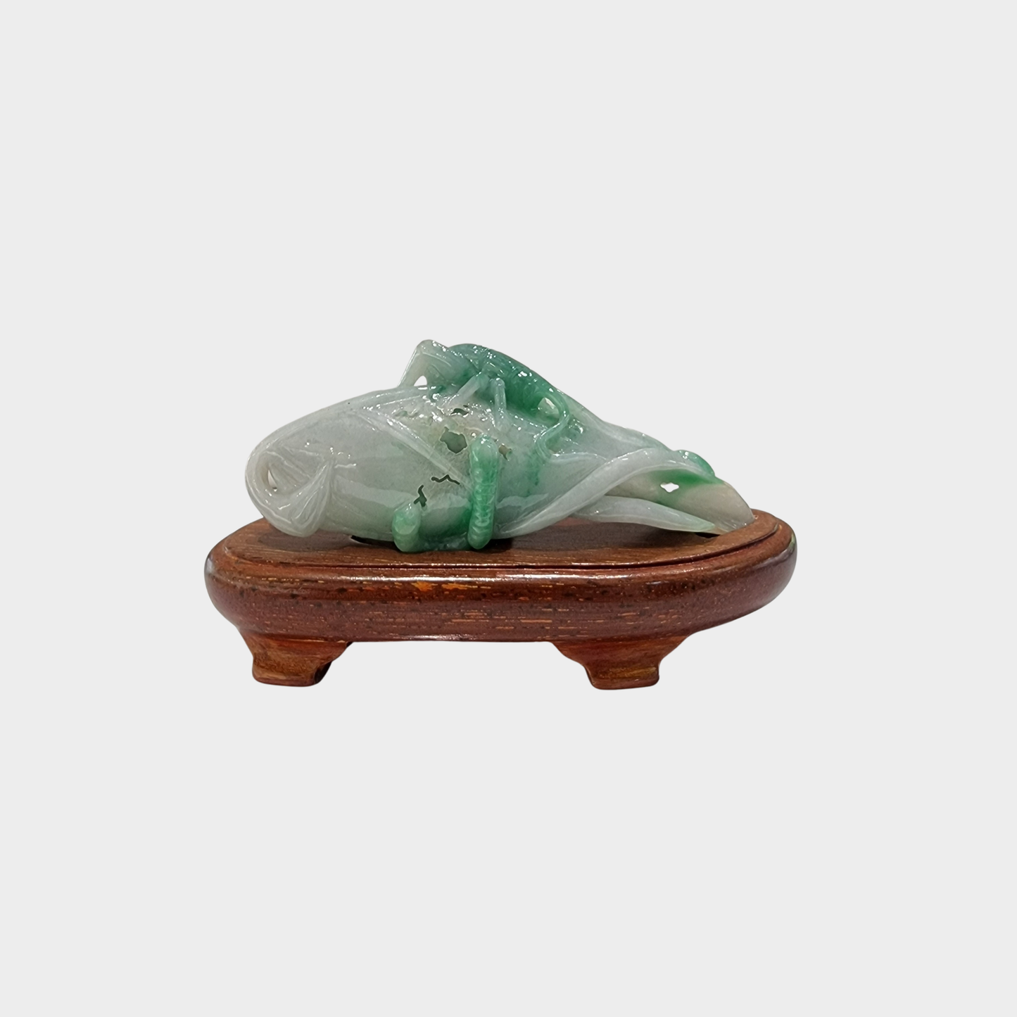 "Bug and Leaf" Jadeite Jade Display