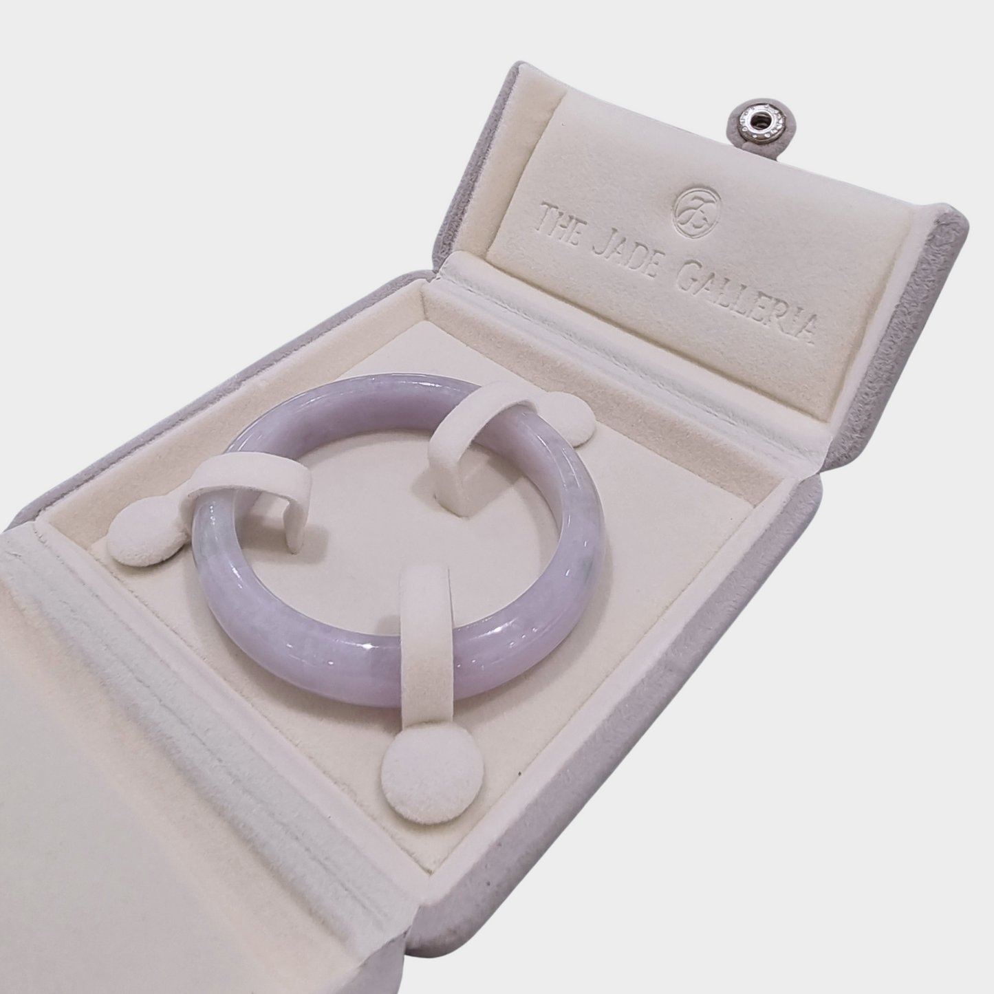 Lavender Jadeite Jade Bangle - 55mm Oval