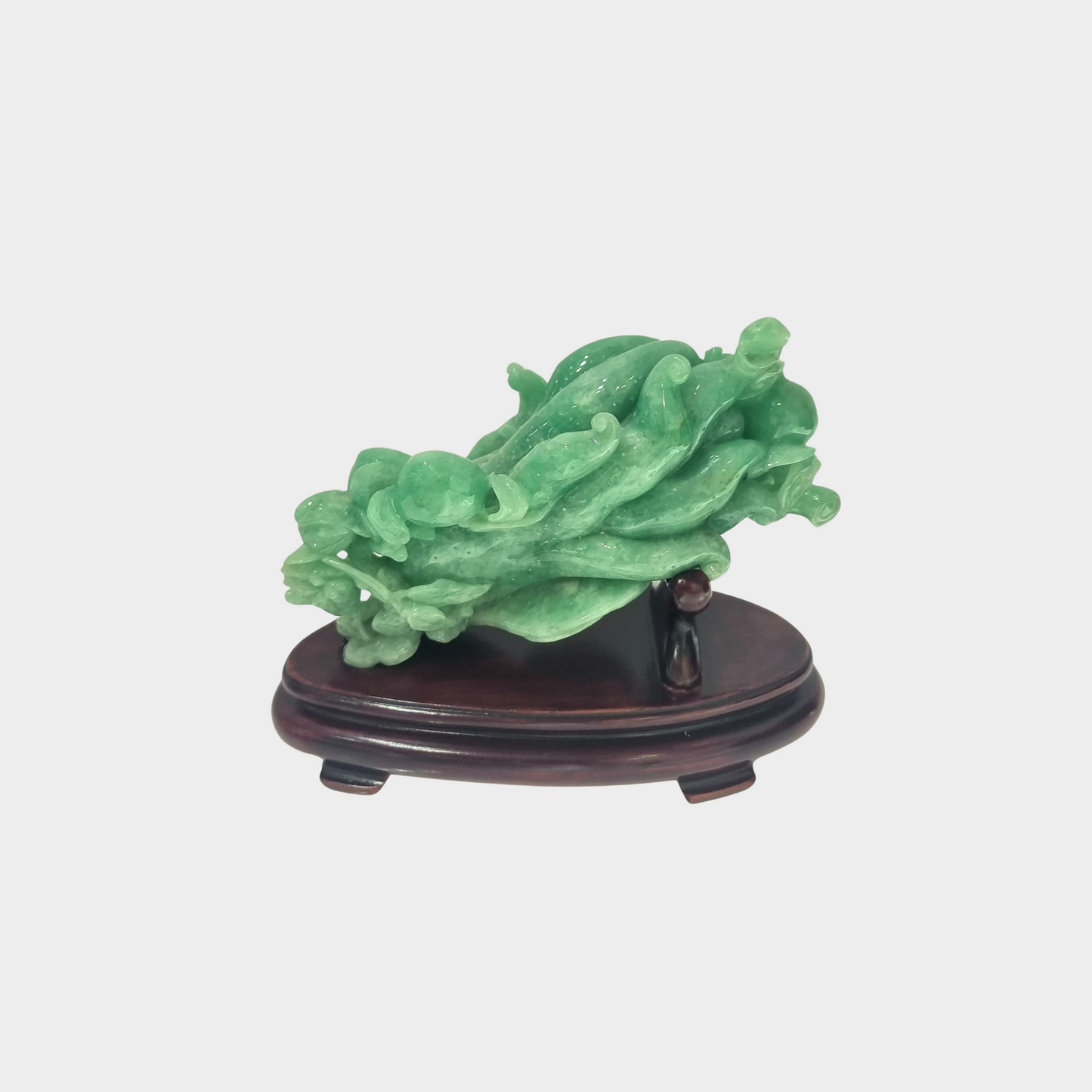The "Buddha's Hand" Citron Fruit Jadeite Jade Display