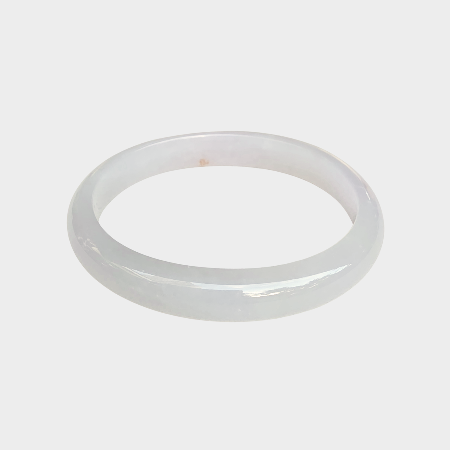 Icy Jadeite Jade Bangle - 55mm Oval