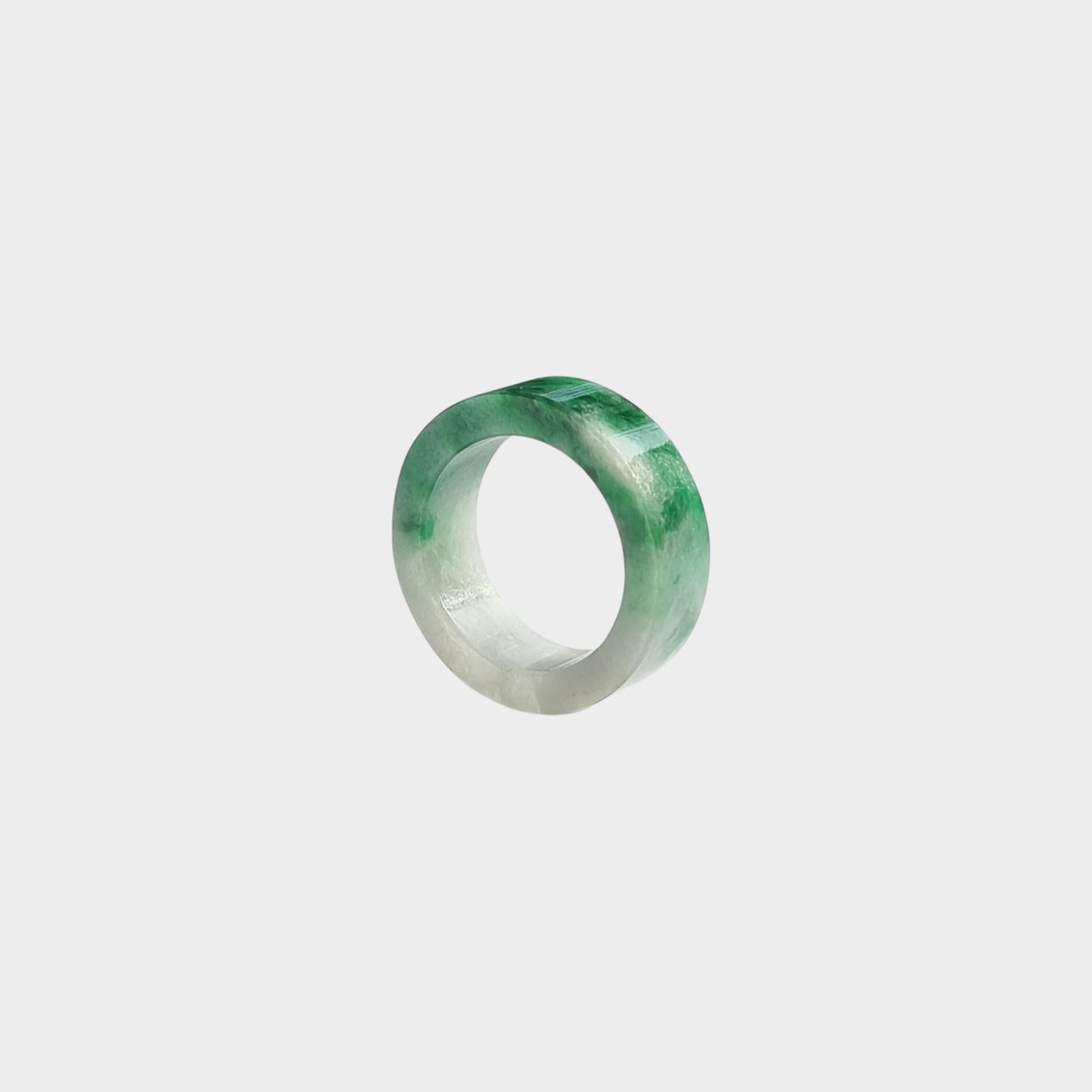 Green Jadeite Jade Abacus Ring