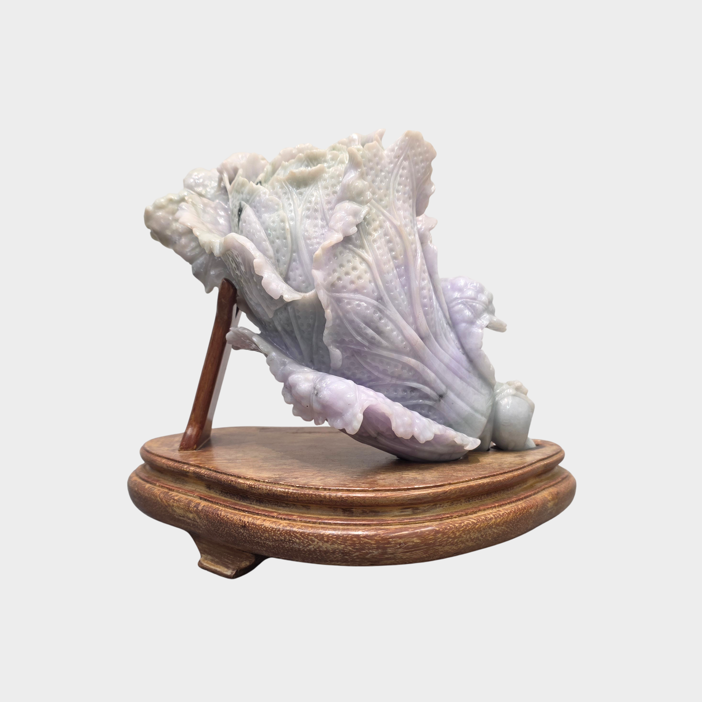 The Auspicious "Fa Cai" Prosperity Lettuce Jadeite Jade Display