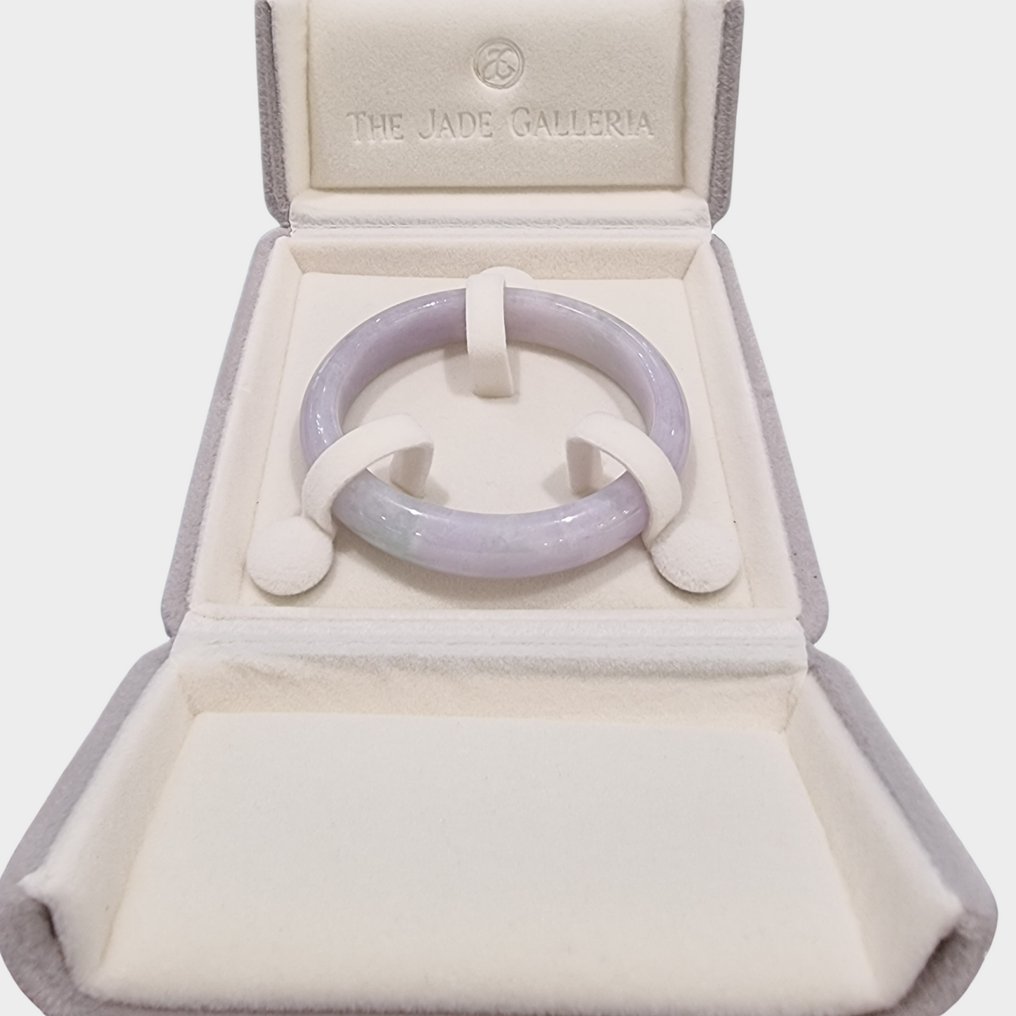 Lavender Jadeite Jade Bangle - 55mm Oval