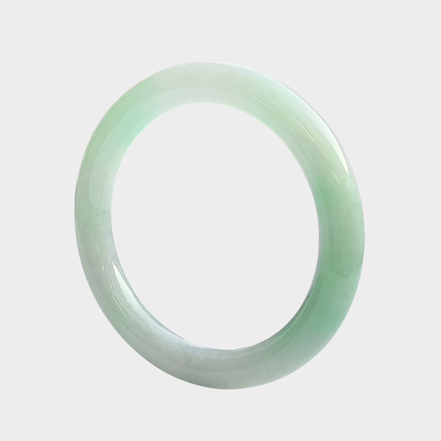 Apple Green Jadeite Jade Bangle - 57mm Round