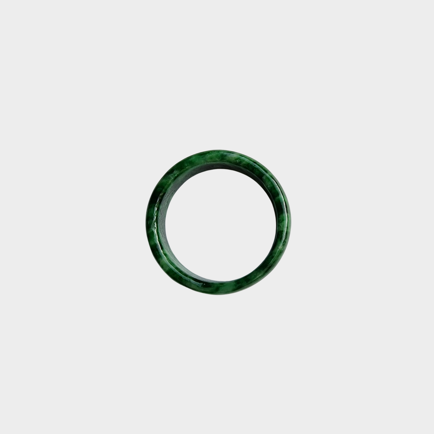 Flower Green Jadeite Jade Abacus Ring