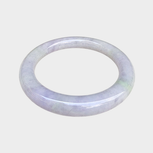 Lavender Jadeite Jade Bangle - 63mm Round