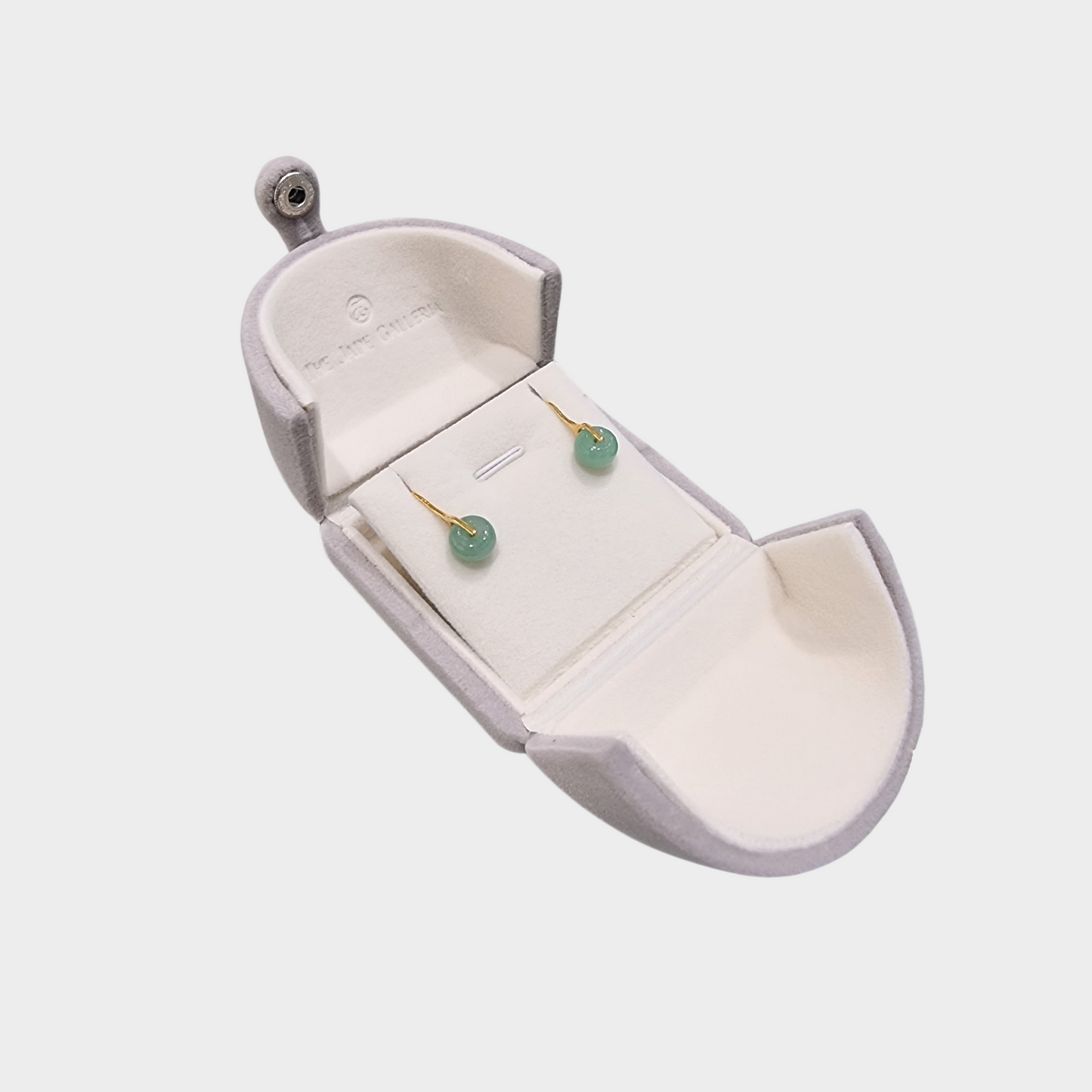 "Lucky Coins" Jadeite Jade Earrings in Yellow Gold